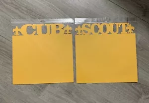 CUB SCOUT cardstock cutout scrapbooking pages Gold/Yellow 12x12 Sealed - Picture 1 of 4