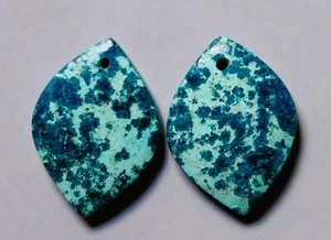 Par de piedras preciosas perforadas shattuckita natural de 21,10 quilates 24X17,4 mm - Imagen 1 de 3