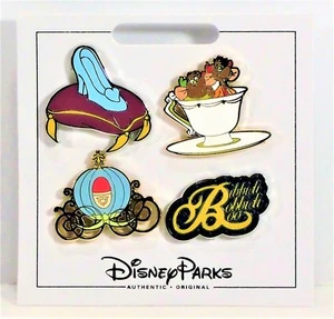 Disney 2017 Cinderella Jac & Gus Slipper & Coach 4 Pin Mini Booster Set NEW CUTE - Picture 1 of 1