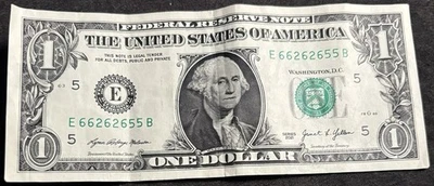 2021 Richmond $1 Bill Trinary Fancy Devil 66’s Bookend Doubles 55’s & 66’s Note - Image 1 of 2