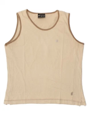 CHAMPION Womens Vest Top UK 12 Medium Beige Cotton AX10 - Image 1 of 4