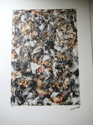 JACKSON POLLOCK: Schöne Lithographie limitiert 300 Exemplare, signiert, 50x70cm - Bild 1 von 4