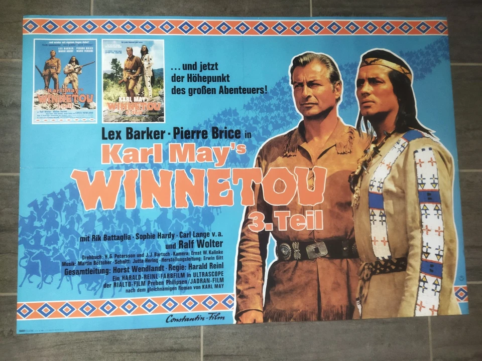 Winnetou 3. Teil ca. A0 Filmplakat REPRO - Bild 1 von 3