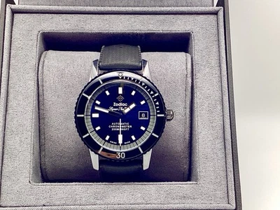 ZODIAC SWISS LE  SEA WOLF CERAMIC COMPRESSION DIVER AUTOMATIC WATCH ZO9595 NIB - Imagem 1 de 4