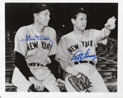 Bill Dickey & Lefty Gomez Signed Autographed 8x10 Baseball Photo JSA Auction LOA - Image 1 of 2