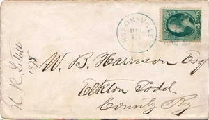 Kentucky Hopkinsville 1875 blue cork killer 3c Washington Banknote. - Picture 1 of 1