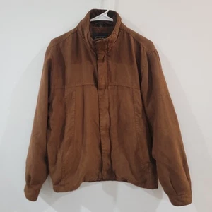 Haggar Mens Bomber Jacket Size Small Brown Aviation Retro 90S Indie - Picture 1 of 7
