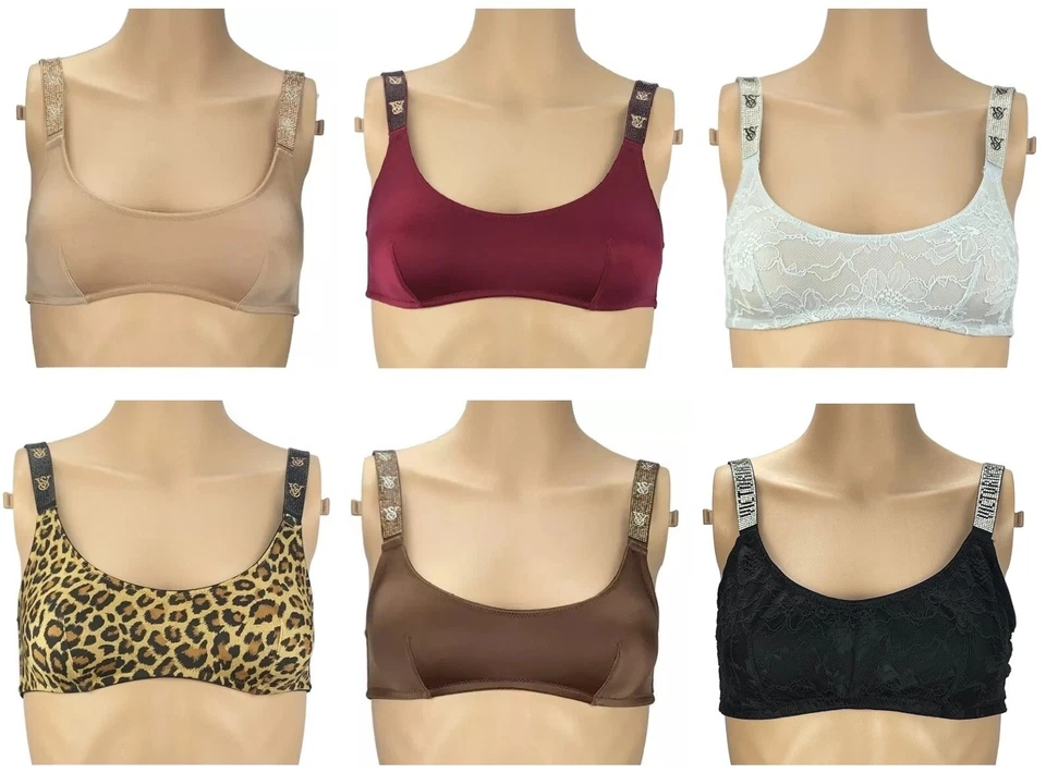 VICTORIA'S SECRET VERY SEXY SHINE STRAP SCOOP BRALETTE BRA VS LOGO XS S M L NWT - Image 1 of 1