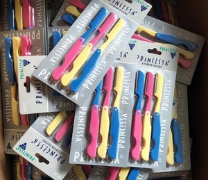 Lote de 3 Maquinillas de Afeitar Princessa Tamaño de Viaje Facial Cejas Maquinilla de Afeitar Recortadora Forma - Imagen 1 de 4