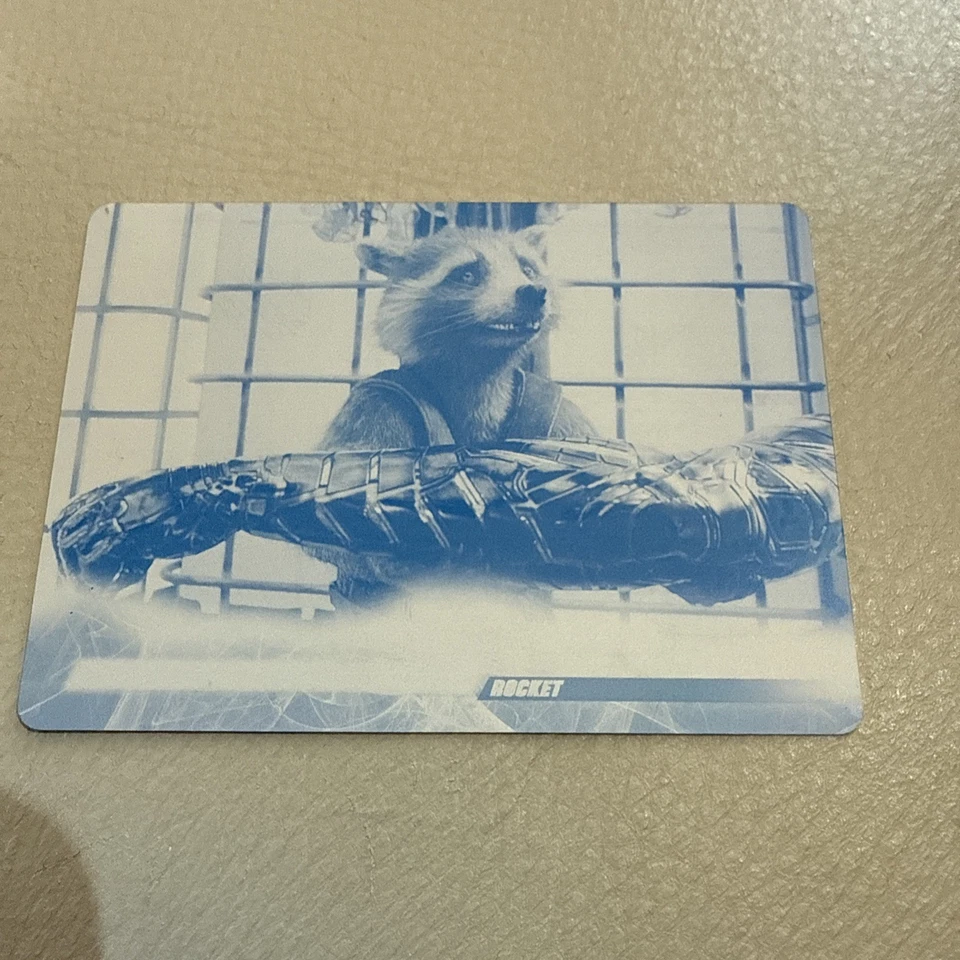 2024 Upper Deck Marvel Studios Series 1 Rocket Cyan Printing Plate 1 Of 1 (#67) - Image 1 of 4