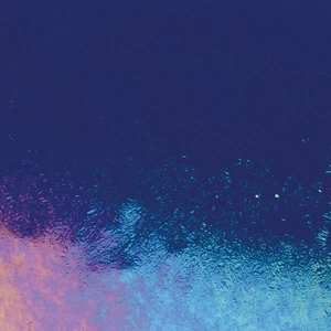 Midnight Blue with Rainbow Iridise Transparent Bullseye Sheet 1118 - Picture 1 of 5