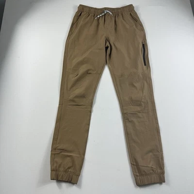 Брюки Lee Jogger коричневые с карманом на молнии молодежные большие 14/16 активные эластичные 🼼 - Изображение 1 из 4