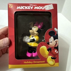 Disney Enesco Minnie Mouse Christmas Ornament Yellow Dress Pink Bow Shoes - Picture 1 of 8