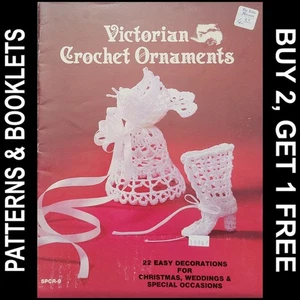 Vintage Sandy Crafts SPCR-0 "Victorian Crochet Ornaments" 22 Decorations ©1984 - Picture 1 of 22
