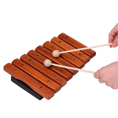 8 Notes Wood Xylophone Includes 2 Wooden Mallets Music Tools Percussion Instr... - Image 1 of 4
