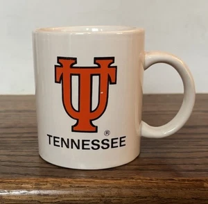 Vintage Tennessee Volunteers UT Old Logo White Ceramic Coffee Mug - Picture 1 of 5