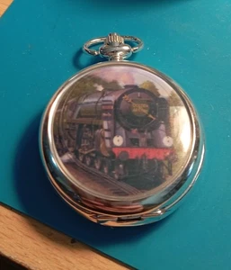 GLORY OF STEAM HAND WIND POCKET WATCH 70004 WILLIAM SHAKESPEARE - Picture 1 of 3