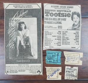 Vtg 1980s Movie Ticket Stub Lot Altoona Indiana PA FLASHDANCE TOOTSIE Easy Money - Picture 1 of 3