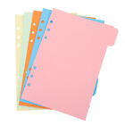 5 Colors Tab Dividers A5 Index Classified Lables 6 Holes Colorful Filler