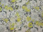 Floral Flowers Yellow Gray Flower Packed Digital Printing Cotton Fabric BTHY