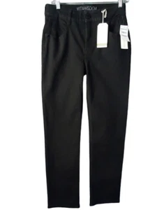 Pantalones de mezclilla Wit & Wisdom Up & Running solución cintura pierna recta talla 4 negros nuevos - Imagen 1 de 11