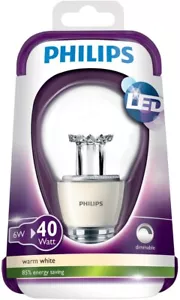 1x 6W Philips LED GLS Clear Dimmable Light Bulb Edison Screw ES E27 - Picture 1 of 3