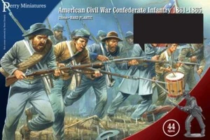 Perry Miniaturen 28 mm amerikanischer Bürgerkrieg Konföderierte Infanterie 1861-65 - ACW 80 - Bild 1 von 4