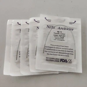 5 Packs Dental Super Elastic Niti Arch Wire White Color Rectangular Wire Oval - Picture 1 of 6