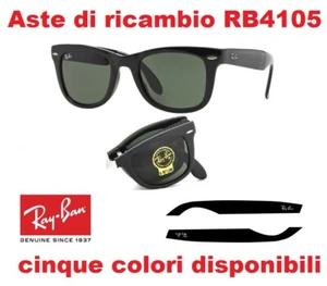 Aste di ricambio per occhiali Rayban Folding Wayfarer ricambi Ray Ban RB 4105 - Foto 1 di 22
