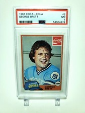 1981 Coca-Cola Baseball #2 George Brett PSA 7 NM	Kansas City Royals HOF