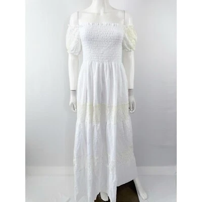 Anna-Kaci White Maxi Dress Size 2XL Off The Shoulder Peasant Cottagecore NEW - Image 1 of 4