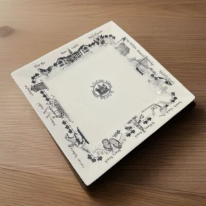 Vintage State of Delaware Sammelteller Souvenir Porzellan quadratisch 7"x7" - Bild 1 von 3