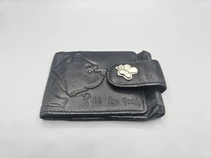 Disney Black Faux Leather Winnie The Pooh Wallet with Pooh Shaped Mirror - Picture 1 of 8