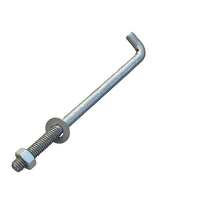 1/2" x 8" Threaded Concrete Anchor L-Bolts (Nuts & Washers Included) Hot Dipped - Picture 1 of 39