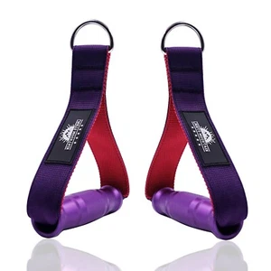 Metal Gym Handles Double Webbing Heavy Duty for Cable Machine Resistance Band - Picture 1 of 8