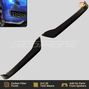 Scopione Carbon Fiber Front Bumper Splitters for Maserati 17-24 Levante S - Picture 1 of 6