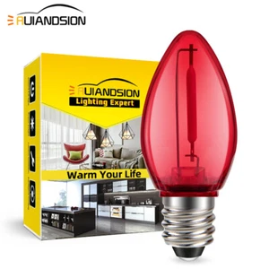 E12 COB 1 Spiral LED Bulb Festival String Lamp Outdoor String Lamp 110V 220V Red - Picture 1 of 12