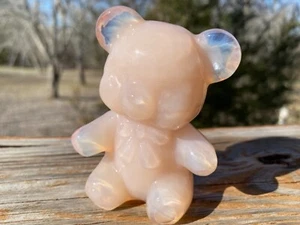 Boyd Crystal Art Slag Glass | Fuzzy The Bear | #7 Lullaby Pink | Genuine - Picture 1 of 2