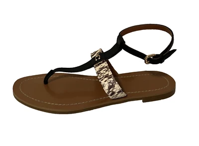 Sandalias al tobillo COACH negras/serpiente 7 LOGO GLADIADOR 7 Foto 1 de 4