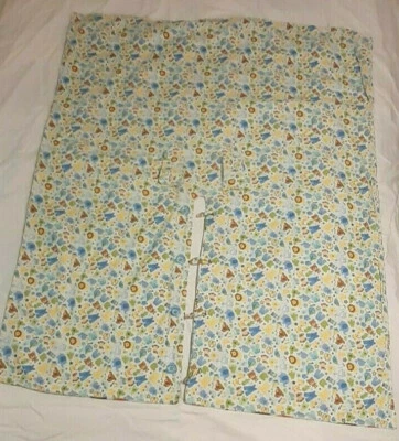 Baby Car Seat Canopy Blanket Cover *Handmade Boy/Jungle Blue & White Theme 49x39 - Image 1 of 4