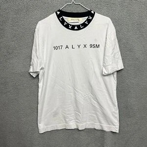 1017 ALYX 9SM T-Shirt Herren Größe L weiß schwarz kurzärmlig Pullover Shirt LESEN - Bild 1 von 15