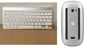 Apple A1314 Wireless Keyboard MC184LL/A & Bluetooth Magic Mouse A1296 MB829LL/A - Picture 1 of 1