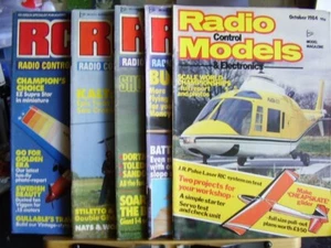 VINTAGE JOB LOT X 5 RCM&E MODEL AIRCRAFT MAGS ALL WITH ORIGINAL PLANS SEE BELOW - Picture 1 of 12