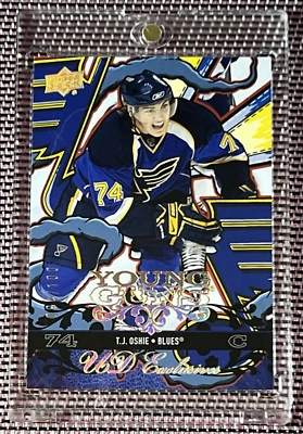 2024-25 Upper Deck Series 1 UD Exclusives Retro Young Gun T.J. Oshie POP /100 SP - Image 1 of 3
