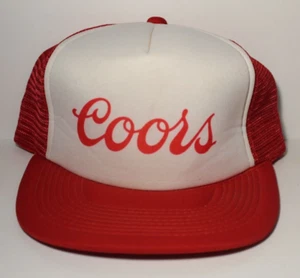 1980s Vintage COORS BEER COORS LIGHT BEER COORS SNAPBACK TRUCKER HAT CAP HIPSTER - Picture 1 of 7