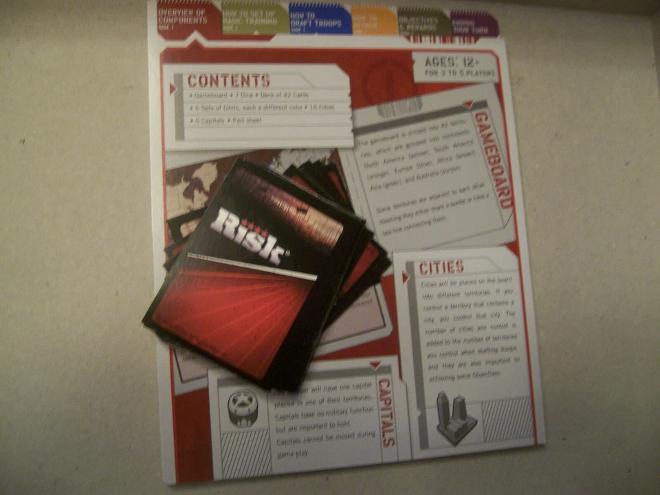 Instructions and cards from 2008 RISK game     (lot 2) - Image 1 of 1