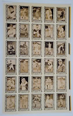 Hoja sin cortar Cramer Baseball Legends 1982 Ted Williams nap lajoie Roy Campanella+ Foto 1 de 4