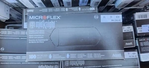 (100/Pk) ANSELL Microflex Midknight Nitrile Exam Gloves - XS Extra Small MK-296 - Picture 1 of 5