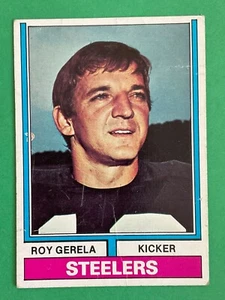 Roy Gerela 1974 Topps Football Card #431 - Pittsburgh Steelers Kicker - Picture 1 of 2