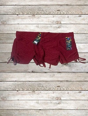 Pantalones Cortos Para Mujer S/M 2 PARES Yoga Cintura Alta Anticelulítica Cordón Laterales Nuevos con Etiquetas Foto 1 de 4